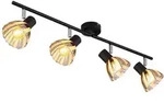 Deckenleuchte Deckenlampe Esszimmerleuchte schwarz 4 flammig verstellbar L 70 cm