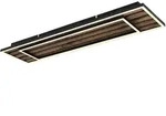 Deckenlampe Deckenleuchte Panel Holzlampe Wohnzimmerlampe 2 Stufen LED L 80 cm