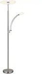 Stehleuchte Deckenfluter Standlampe LED Leselampe CCT Touch dimmbar nickel-matt