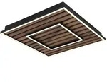 Deckenlampe Deckenleuchte Panel Holzlampe Wohnzimmerlampe 2 Stufen LED L 45 cm