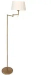 Stehlampe Stehleuchte verstellbar Wohnzimmerlampe bronze Textil Flurlampe wei&szlig;