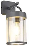 Au&szlig;enwandleuchte Au&szlig;en Wandlampe Laterne Aluminium anthrazit E27 H 29 cm