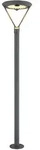 Solarlampe Wegeleuchte Au&szlig;enstehlampe grau Glas Alu Gartenlampe LED H 227,2 cm