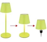 Au&szlig;enleuchte Tischlampe Akku Tischleuchte Touchdimmer Flaschenaufsatz CCT gr&uuml;n,