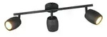 Deckenleuchte Deckenlampe Wohnzimmerlampe schwarz GU10 3 flammig B 47,5 cm