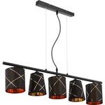 Pendelleuchte Esstisch dimmbar mit Fernbedienung LED H&auml;ngelampe schwarz gold,...