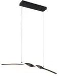 H&auml;ngelampe LED Pendelleuchte Wohnzimmer schwarz matt h&ouml;henverstellbar H 150 cm