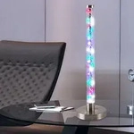 Tischleuchte Licht bunt Nachttischleuchte silber Schlafzimmerleuchte RGB...