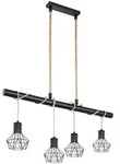 K&auml;fig H&auml;nge Decken Leuchte FERNBEDIENUNG Hanfseil Lampe dimmbar im Set inkl....