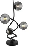 LED Tischlampe Rauchglas Wohnzimmerlampe Tischleuchte schwarz Nachttischlampe 4