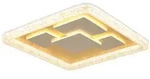 LED Deckenleuchte Deckenlampe Wohnzimmerlampe Metall wei&szlig; goldfarben L 48,8 cm