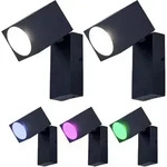 Wandleuchte schwenkbar Au&szlig;enleuchte Spotlampe Balkonleuchte Alu schwarz,