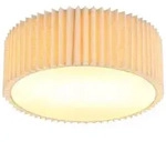 Deckenleuchte Deckenlampe Wohnzimmerlampe Metall Wei&szlig; Textil Natur D 33 cm