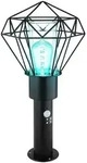 Standleuchte mit Bewegungsmelder Stehlampe Fernbedienung dimmbar Au&szlig;enlampe...