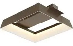 LED Deckenleuchte Deckenlampe Wohnzimmerlampe Metall kaffeefarben opal L 26 cm