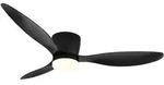 LED Deckenventilator Ventilator Wohnzimmerlampe CCT Schwarz Metall D 131,5 cm