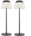 2x LED Tischlampe Tischleuchte Esszimmerlampe Touchdimmer Anthrazit H 38 cm