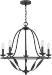 H&auml;ngeleuchte Kronleuchter Pendelleuchte Esszimmerlampe 5-Flammig Stahl wei&szlig;...