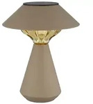 Solarlampe Tischleuchte Au&szlig;enlampe sandfarben LED Gartenlampe Balkonlampe,