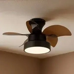 LED Deckenventilator dimmbar mit Fernbedienung Ventilator Vor-R&uuml;cklauf Deckenlampe