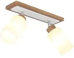 LED Deckenleuchte Deckenlampe Schlafzimmerlampe Schwenkbar Klar Holz L 60 cm