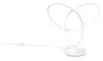 Tischleuchte Beistelllampe Nachttischlampe Metall wei&szlig; Schnurschalter H 28 cm