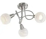 Decken Leuchte Esszimmer Rondell Lampe Fernbedienung silber Dimmer im Set inkl....