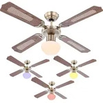 Smart Home LED Deckenventilator mit Zugschalter Ventilatorlampe Deckenleuchte,...