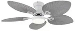 LED Deckenventilator Ventilator Wohnzimmerlampe Dimmbar Wei&szlig; Aluminium D 107 cm