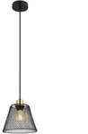 LED H&auml;ngeleuchte Pendelleuchte Esszimmerlampe Gitter Schwarz Metall H 120 cm