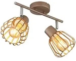 LED Deckenleuchte Deckenstrahler Arbeitszimmer schwenkbar Braun Metall H 12,5 cm