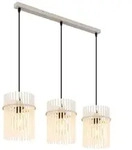 H&auml;ngelampe Pendelleuchte Esstischlampe beige Glasst&auml;be Wohnzimmerlampe H 140...