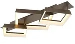 LED Deckenleuchte Deckenlampe Wohnzimmerleuchte opal kaffeefarben matt L 85 cm