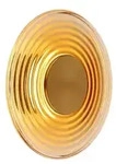 Wandleuchte Wandlampe Flurleuchte messing matt Glas amber LED D 30 cm