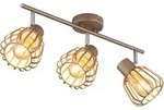 LED Deckenlampe Deckenleuchte Esszimmerlampe Schwenkbar Braun Metall L 50 cm