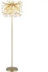 LED Stehleuchte Stehlampe Wohnzimmerlampe Flexibler Arm Gold Metall H 155 cm