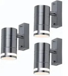 3er Set Wand Leuchten Edelstahl Au&szlig;en Strahler Fassaden Beleuchtung Haus T&uuml;r...