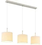 LED H&auml;ngeleuchte Pendelleuchte Wohnzimmerlampe 3-flammig Sand Metall H 120 cm