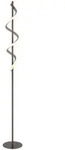 LED Stehleuchte Stehlampe Wohnzimmerlampe Fu&szlig;schalter Beige Metall H 140 cm