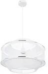 LED Pendelleuchte H&auml;ngeleuchte Esszimmerlampe Gitteroptik Silber Metall D 45 cm