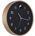 Wanduhr Kuckucksuhr Holzuhr analog schwarz natur D 31,5 cm