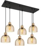 LED H&auml;ngeleuchte Pendelleuchte Wohnzimmerlampe k&uuml;rzbar Schwarz Metall H 130 cm