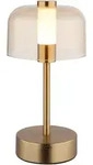 LED Tischlampe Tischleuchte Arbeitszimmerlampe Touchdimmer Gold Metall H 25 cm