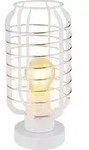 LED Tischlampe Tischleuchte Wohnzimmerlampe Schalter wei&szlig; matt Metall H 27,5 cm