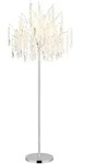 LED Stehleuchte Stehlampe Wohnzimmerlampe 5-flammig Silber Metall H 165 cm