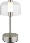 LED Tischlampe Akku Tischleuchte Pilz Wohnzimmerlampe Touchdimmer Silber CCT...