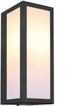LED Au&szlig;enwandleuchte Au&szlig;enleuchte Gartenleuchte Eckig Schwarz Metall H 32 cm