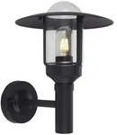 LED Au&szlig;enleuchte Wandleuchte Glas Au&szlig;enbereich IP44 Schwarz Aluminium H 34 cm