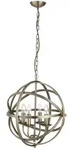 Orbit 4Flammiger K&auml;figrahmen Kugel Pendelleuchte, Antik Messing Antique Brass