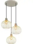 LED H&auml;ngeleuchte Pendelleuchte Esszimmerlampe H&ouml;henverstellbar Beige H 120 cm